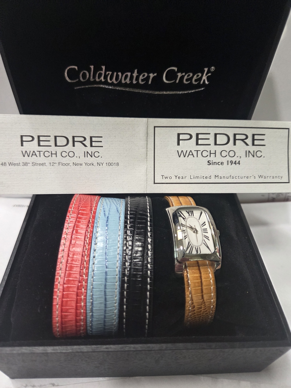 Coldwater Creek Interchangeable Strap Watch Set with Multi-Color Bands